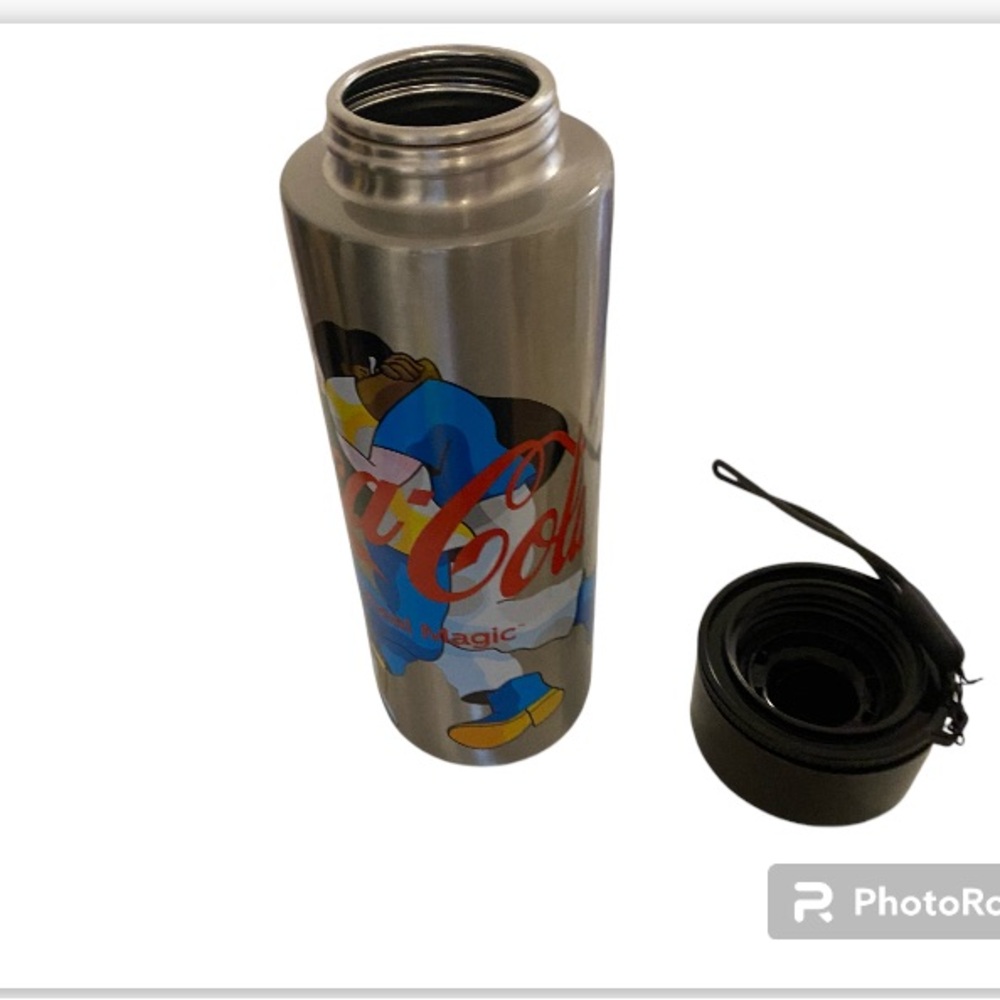 Coca-Cola REAL MAGIC Collectible 8.5" Metal Water Bottle Flask Elite Autogrill/ - Picture 4 of 5
